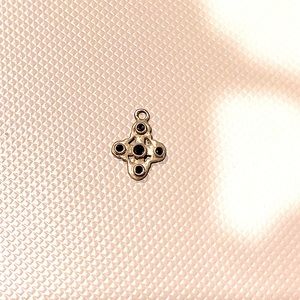 Lee Brevard sterling silver cross w/sapphires, earring charm